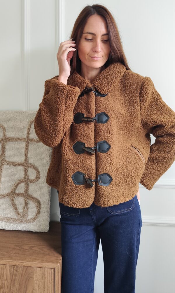 Manteau sherpa camel Jeanne