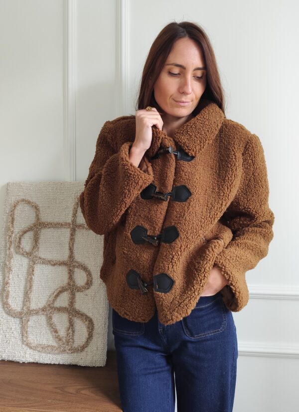 Manteau sherpa camel Jeanne