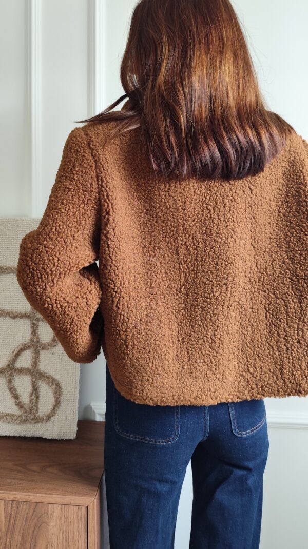 Manteau sherpa camel Jeanne