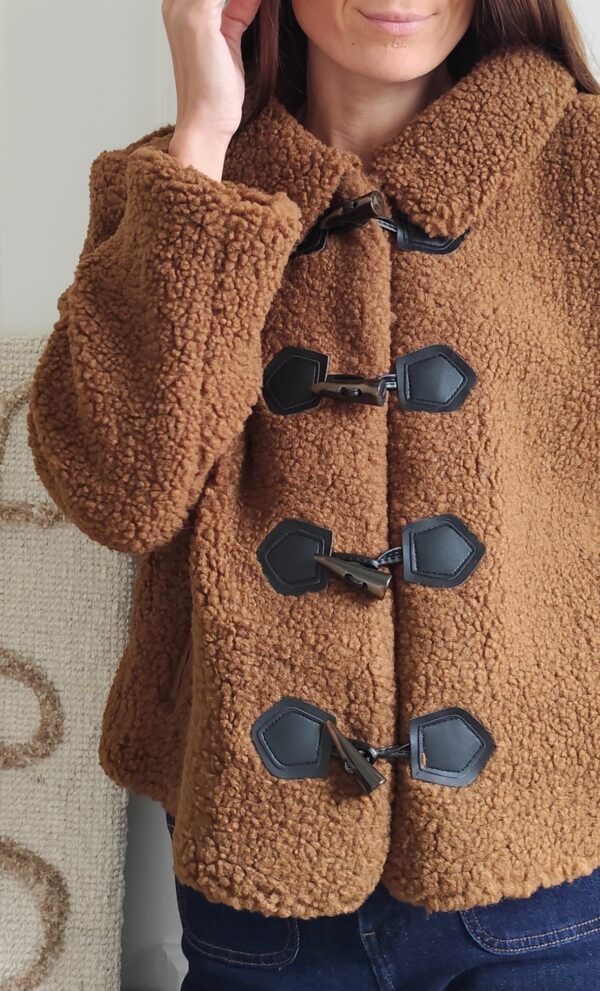 Manteau sherpa camel Jeanne