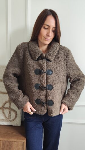 Manteau sherpa chocolat Jeanne
