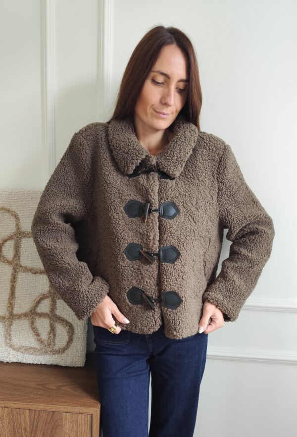 Manteau sherpa chocolat Jeanne
