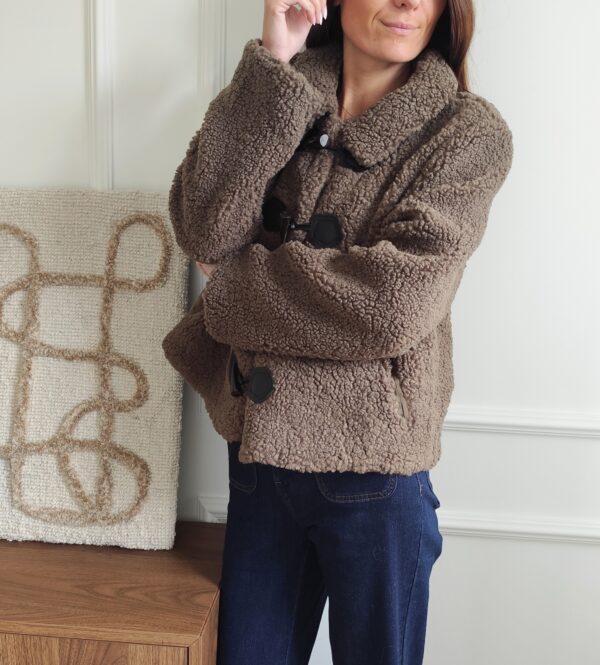 Manteau sherpa chocolat Jeanne