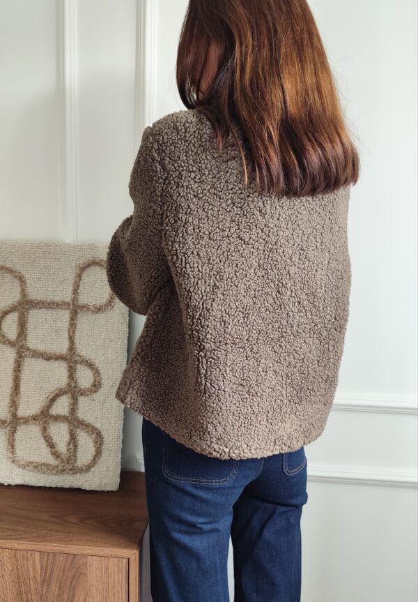 Manteau sherpa chocolat Jeanne