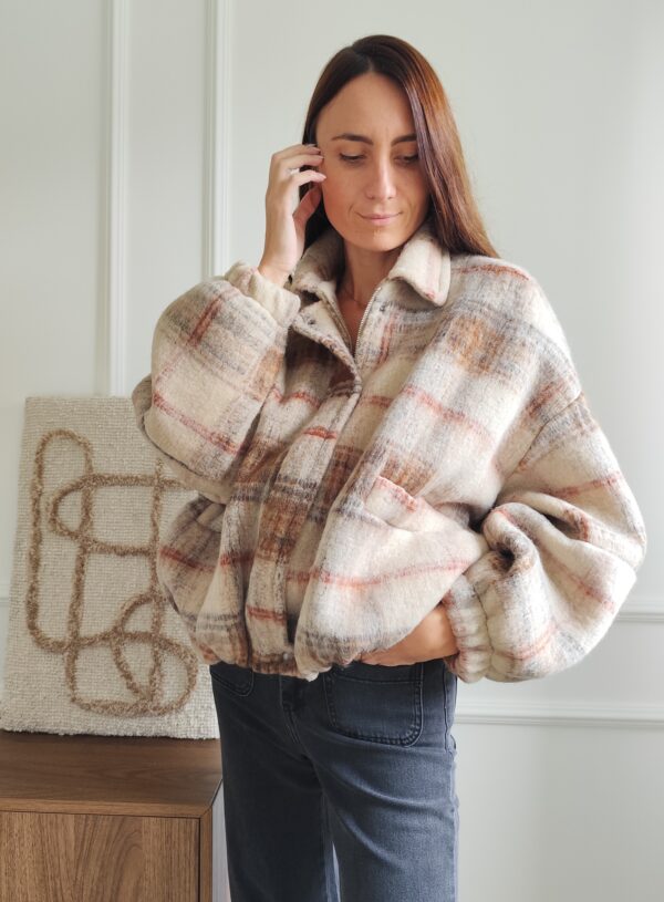 Manteau tartan Pascal