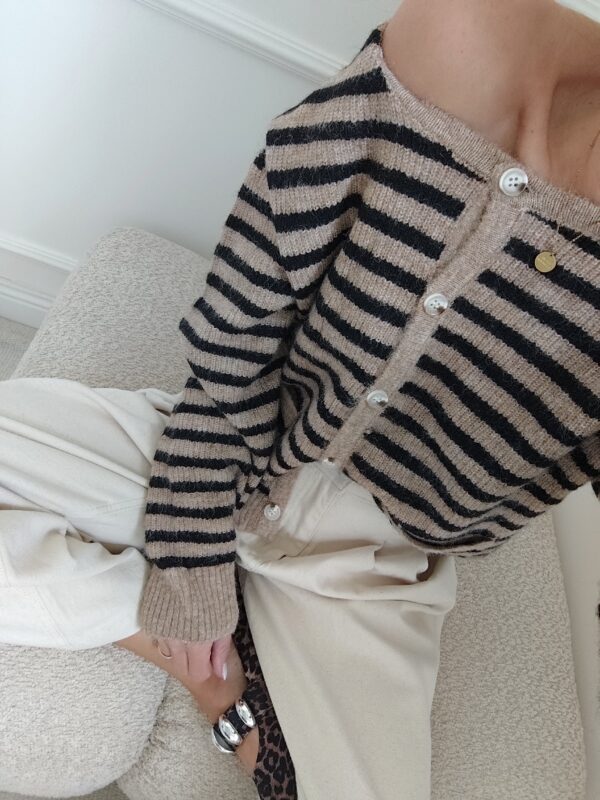 Cardigan rayé Gustave