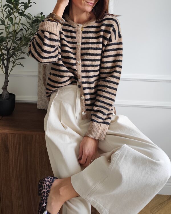 Cardigan rayé Gustave