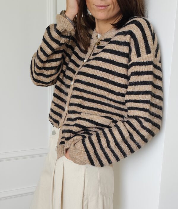 Cardigan rayé Gustave