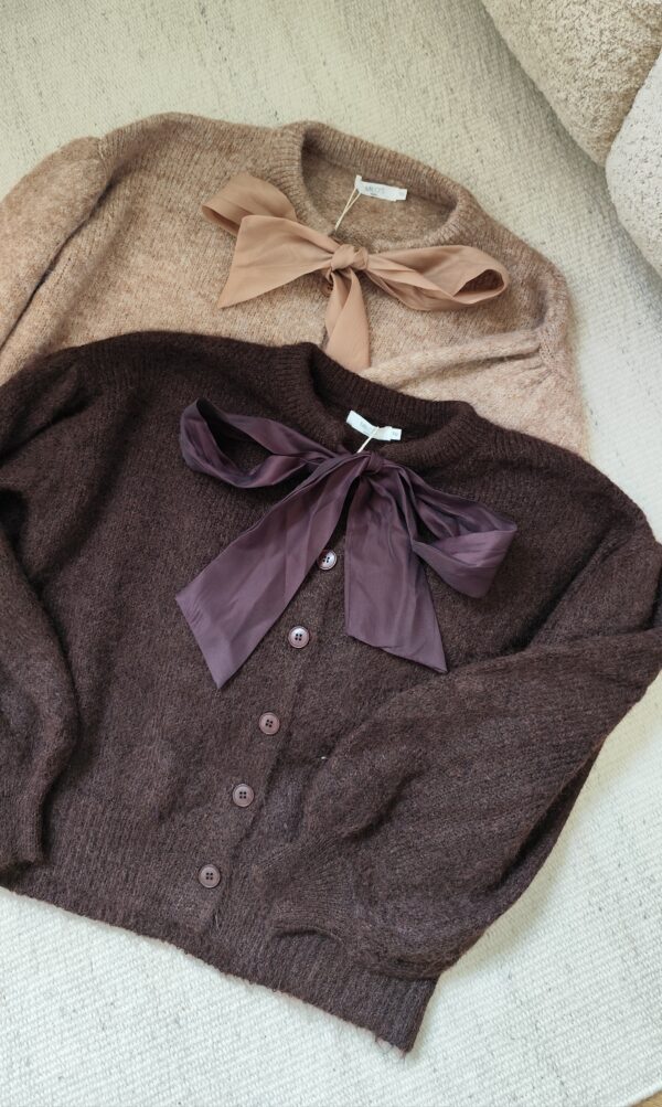 Cardigan chocolat Théa