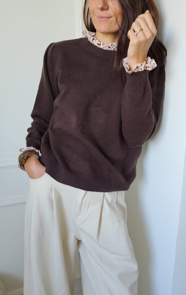 Pull chocolat Capucine
