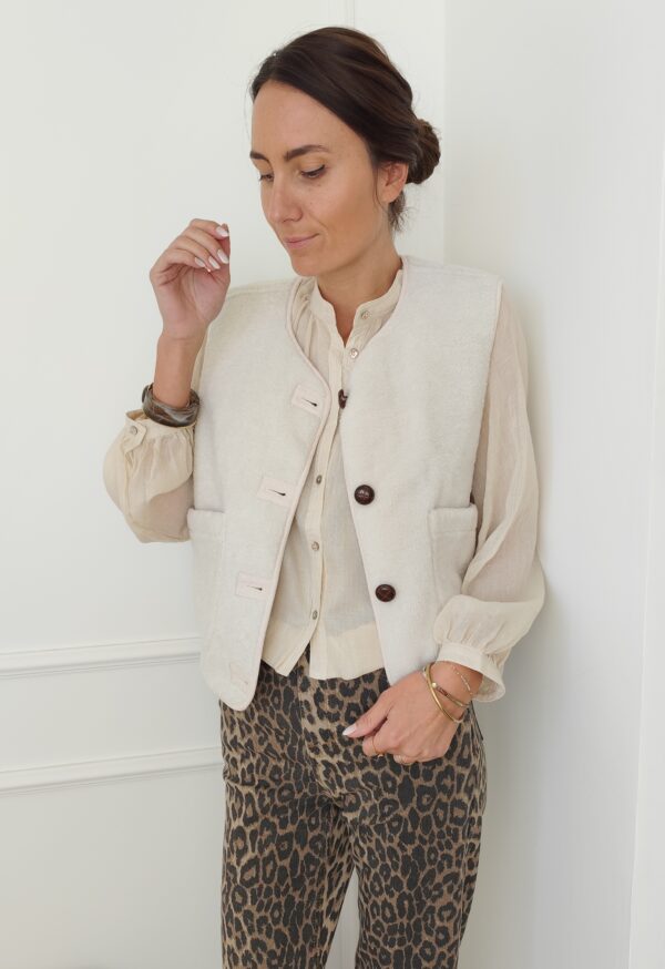 Gilet réversible blanc Marcus