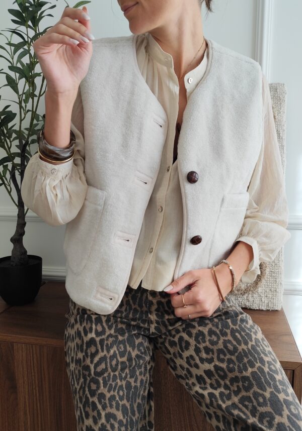 Gilet réversible blanc Marcus