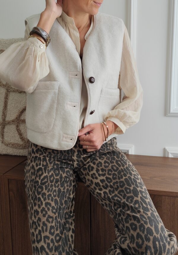 Gilet réversible blanc Marcus