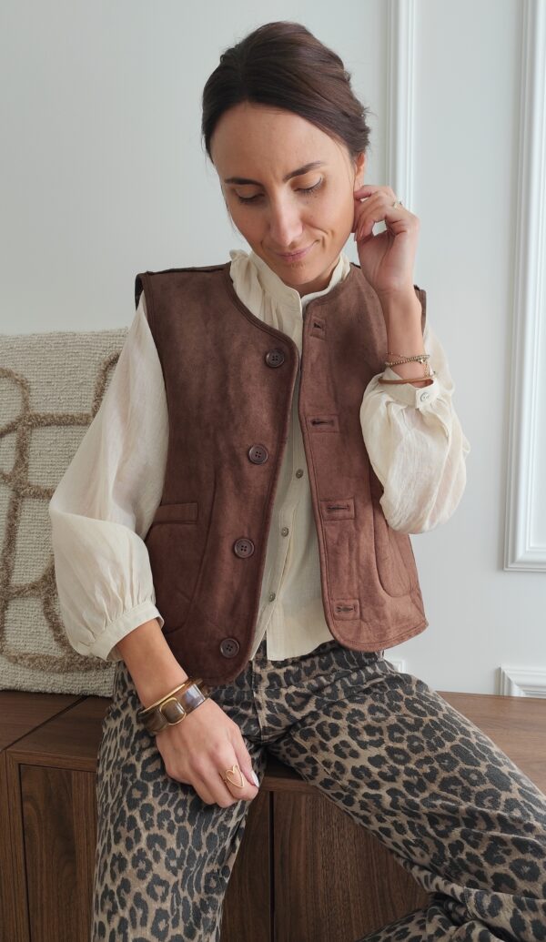 Gilet réversible chocolat Marcus