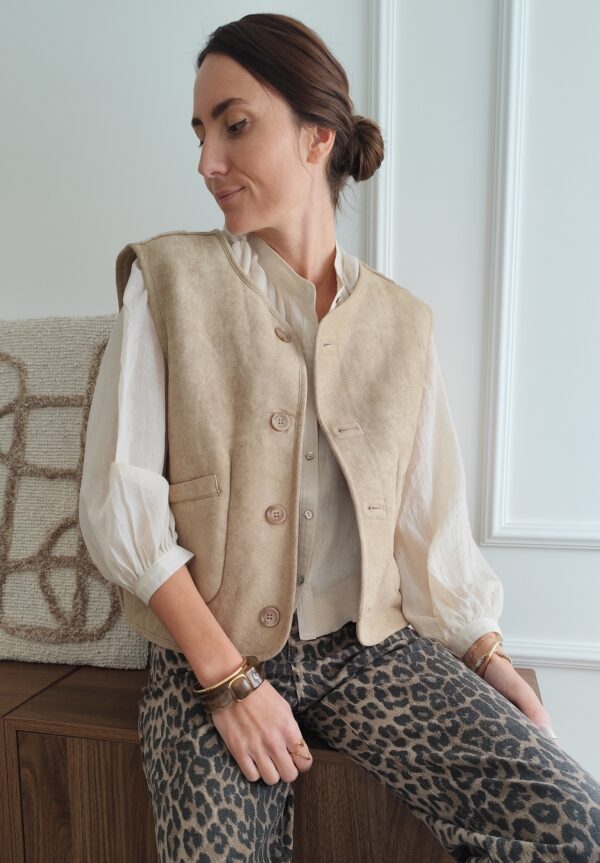 Gilet réversible beige Marcus