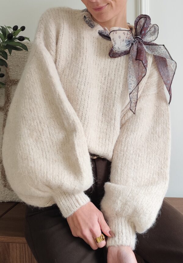 Pull écru Léonie