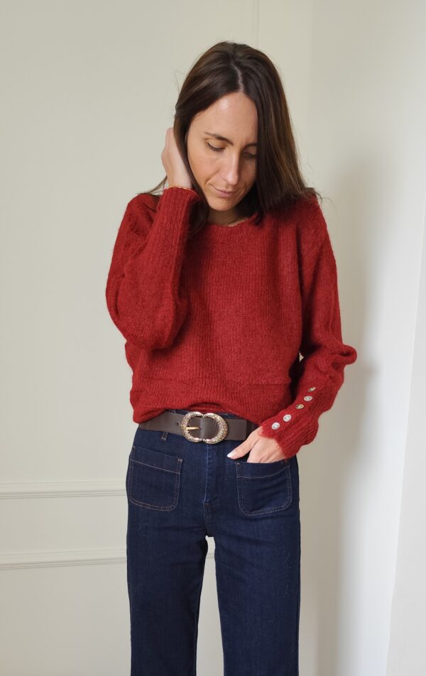 Pull bordeaux Léa