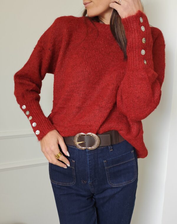 Pull bordeaux Léa
