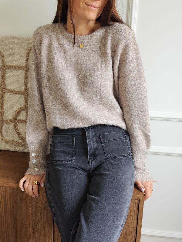 Pull taupe Léa