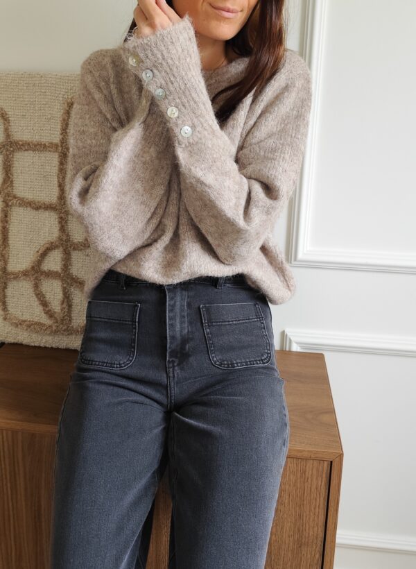 Pull taupe Léa
