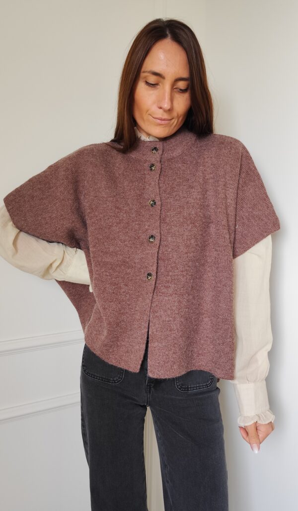 Pull cape marron Ninon