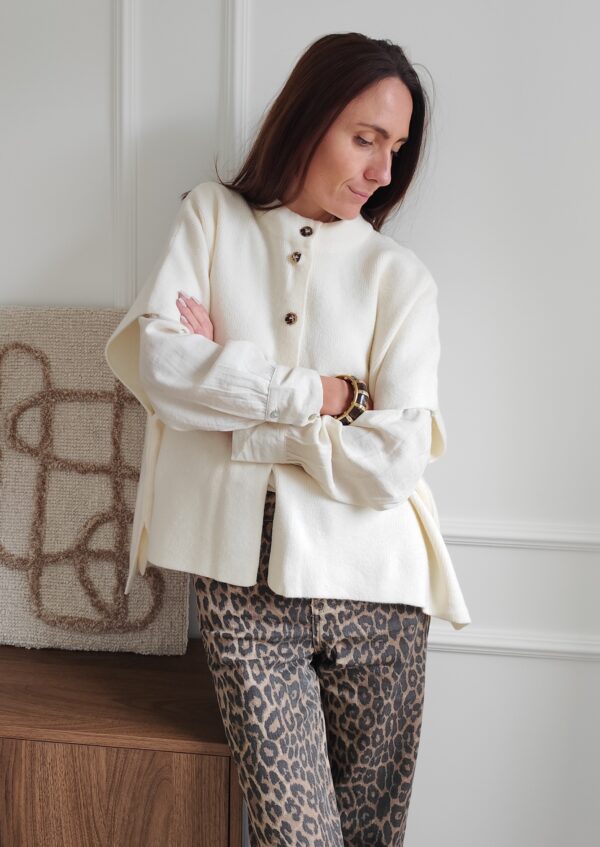 Pull cape écru Ninon