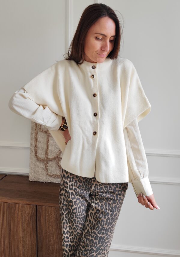 Pull cape écru Ninon
