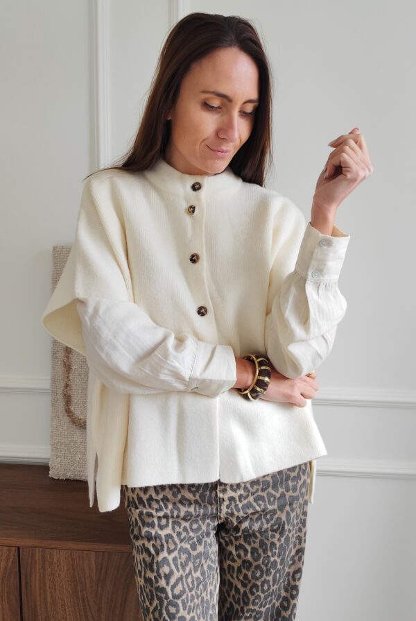 Pull cape écru Ninon