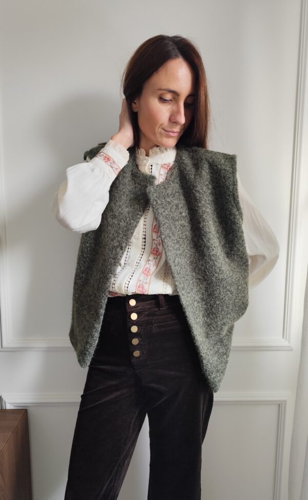 Gilet kaki Romane