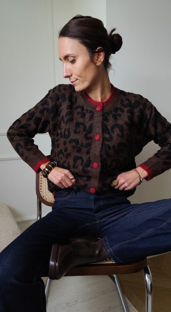 Cardigan chocolat Elliot