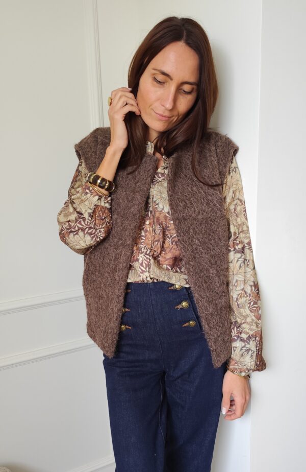 Gilet chocolat Romane