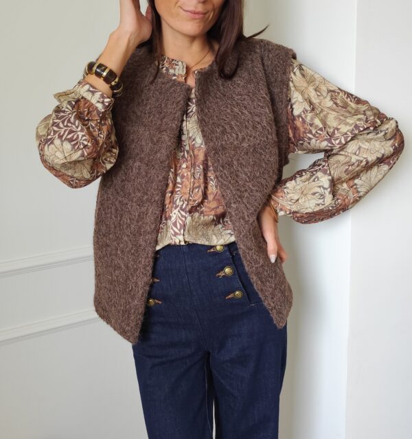 Gilet chocolat Romane