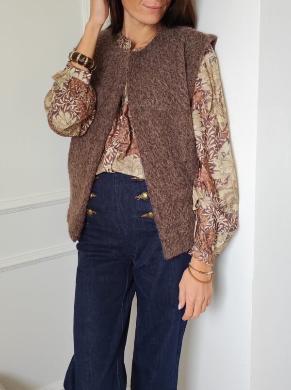 Gilet chocolat Romane
