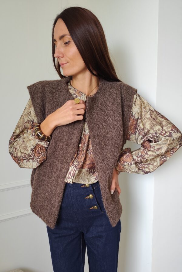 Gilet chocolat Romane
