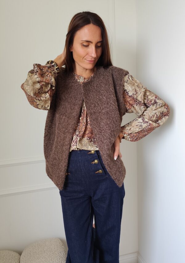 Gilet chocolat Romane