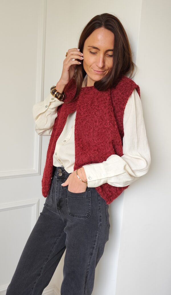 Gilet bordeaux Romane