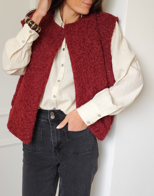 Gilet bordeaux Romane