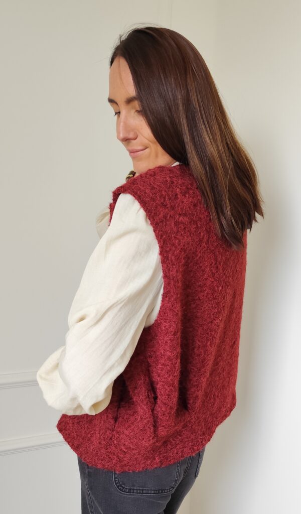 Gilet bordeaux Romane