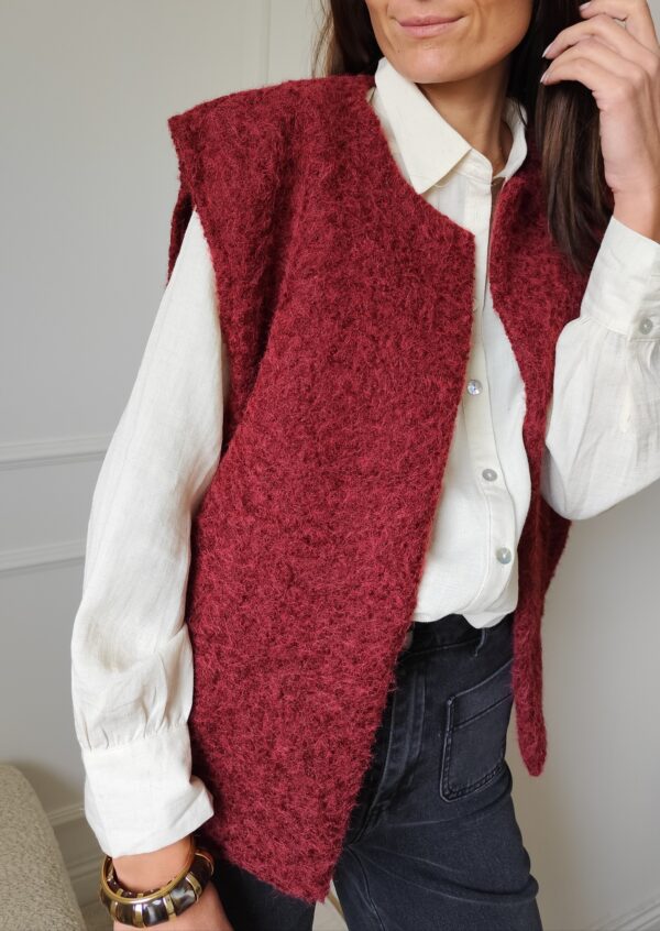 Gilet bordeaux Romane