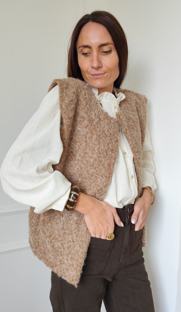 Gilet camel Romane