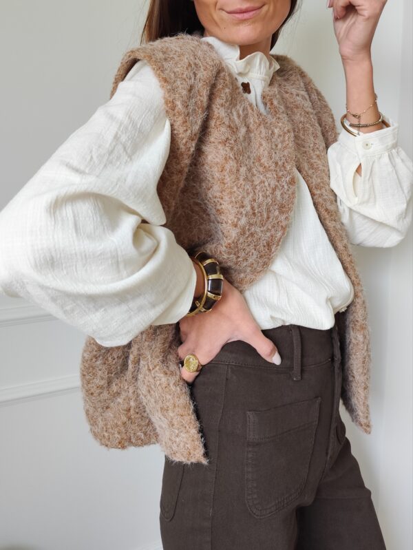 Gilet camel Romane