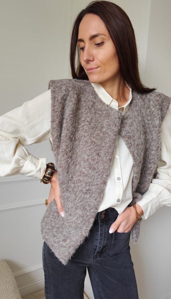 Gilet taupe Romane