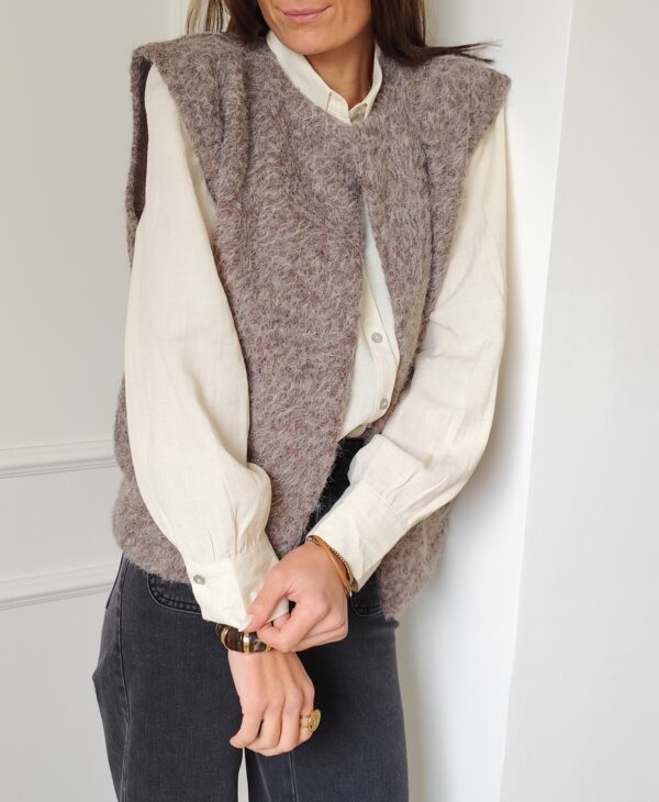 Gilet taupe Romane