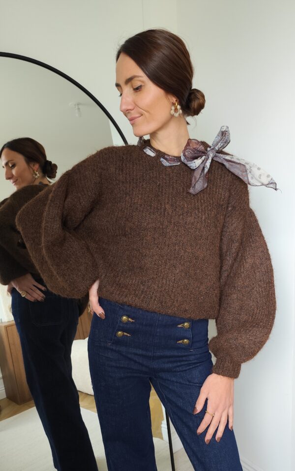 Pull chocolat Léonie