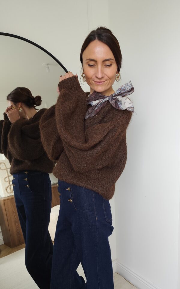 Pull chocolat Léonie