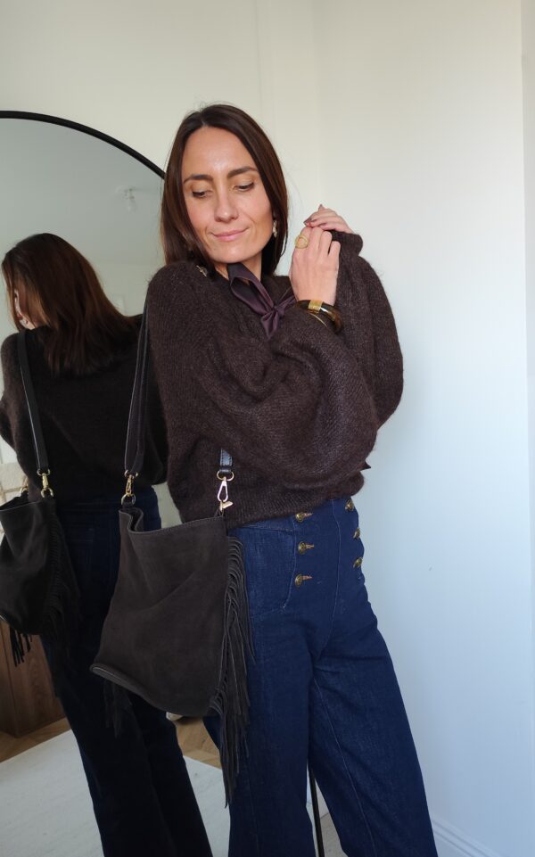 Cardigan chocolat Théa