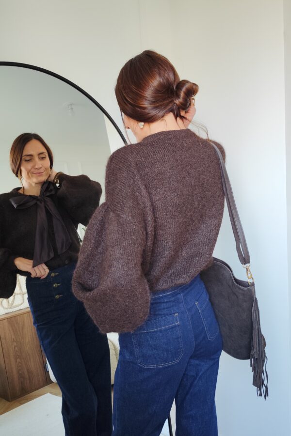 Cardigan chocolat Théa