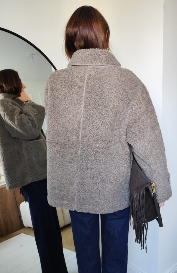 Manteau sherpa taupe Lucas