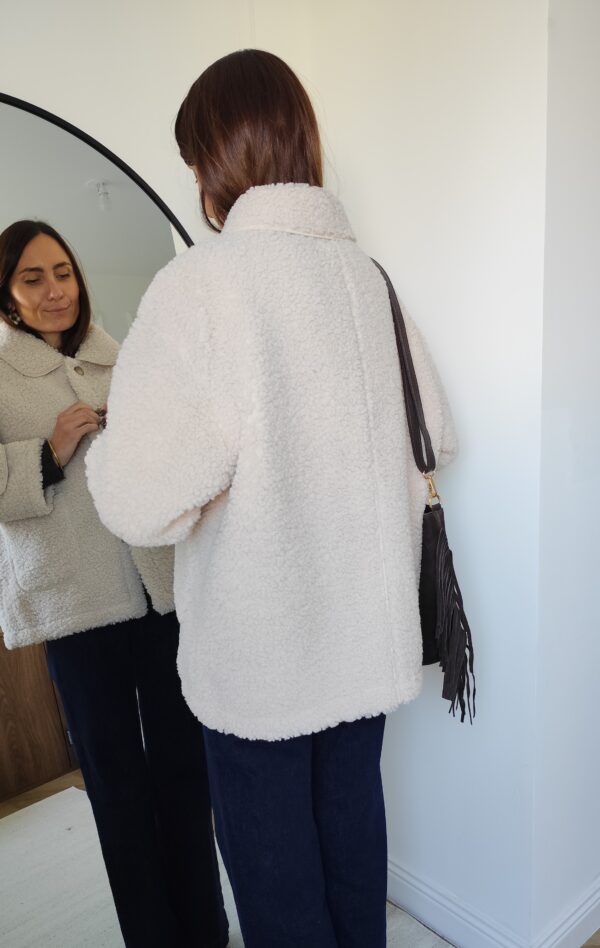 Manteau sherpa écru Lucas
