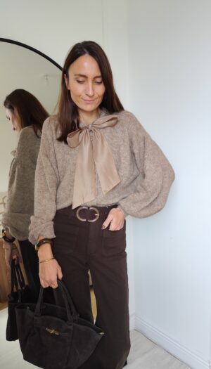 Cardigan beige Théa